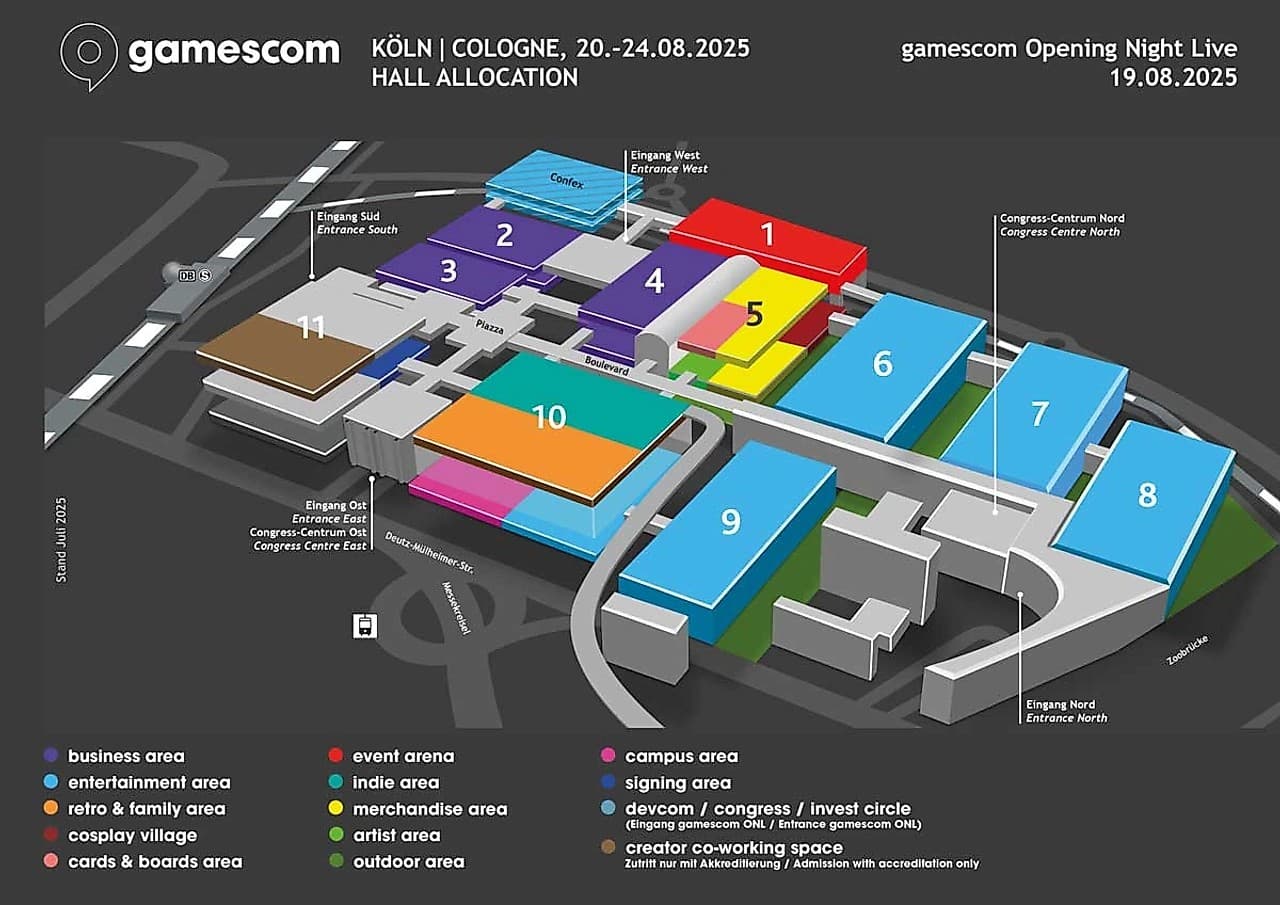 gamescom Hall Map - Hall 10.2 Location